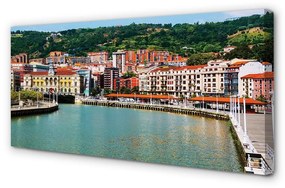 Canvas képek Spanyolország Város hegyi folyó 120x60 cm