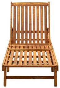 Tömör akácfa kerti napozóágy párnával