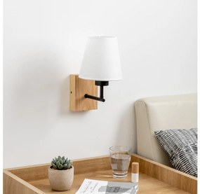 Brilagi - Fali lámpa NUBILA WOOD 1xE27/25W/230V tölgy/fehér