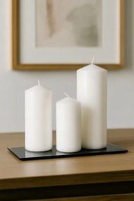 Üveg gyertyatartó állvány fekete 10×30 cm