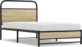 vidaXL ágykeret matrac nélkül 90x200 cm sonoma tölgyfa műfa