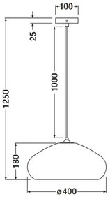 Ledvance - Csillár zsinóron DECOR CARDBOARD 1xE27/15W/230V átm. 40 cm