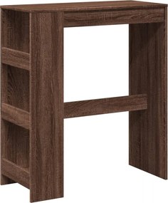 vidaXL barna tölgy szerelt fa tárolórekeszes bárasztal 90x40x103,5 cm