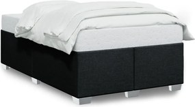 vidaXL fekete szövet ágykeret matrac nélkül 120x200 cm