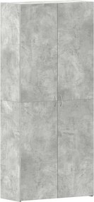 vidaXL Cipőszekrény polcokkal Szürke 80 x 35.5 x 180 cm Faanyag