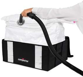Vákuumos-megerősített textil ruhatároló doboz szett 2 db-os 50x65x27 cm Black Edition – Compactor