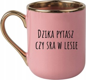 Bögre Elegáns Rózsaszín Arany Rant Vicces Vaddisznó Ajándék