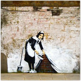 Poszterek 100x100 Banksy Takarítónő Grafiti