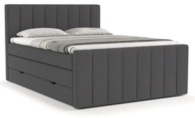 Szürke ágyneműtartós boxspring ágy 180x200 cm Ruby – Maison de Rêve