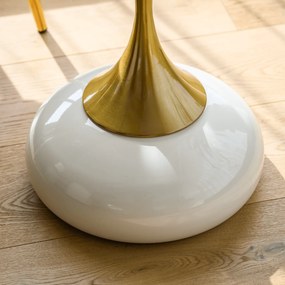 Kisasztal, fehér Ivory/arany, FEJ