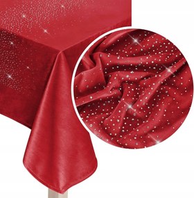 Abrosz 85x85 Shiny piros velúr kristályokkal