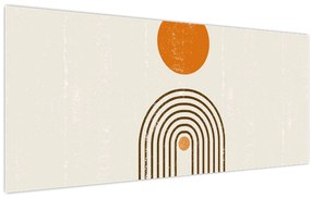Kép - Barna ívek (120x50 cm)