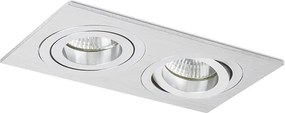 RENDL PASADENA GU10 SQ II zápustná česaný hliník 230V LED GU10 2x7W