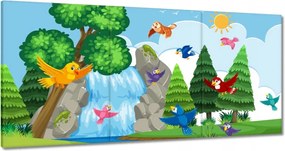 Vászonkép 120x60 Állatok Vízesés