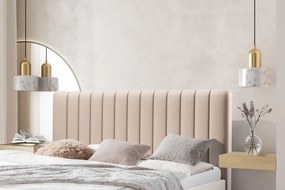 Nicole franciaágy 160x200 arany lábakkal - bézs Velluto 2 bársony