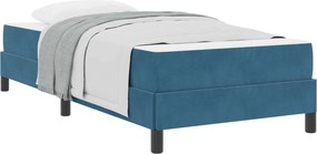 vidaXL Boxrugós ágy matracmal Sötét kék 80 x 200 cm szövet