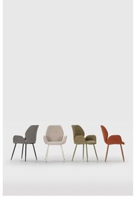 Terrakotta színű kárpitozott étkezőfotel szett 2 db-os Ansu – Marckeric