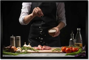 Poszterek keretben 60x40 Szakács só serpenyő