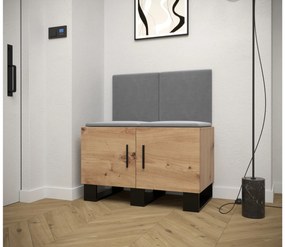 Előszobabútor Amanda 19 (artisan tölgy + sötétszürke). 1086022