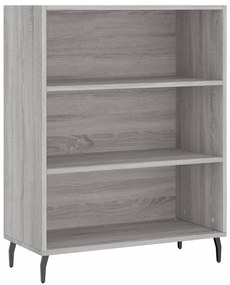 szürke sonoma színű szerelt fa polcos szekrény 69,5x32,5x90 cm