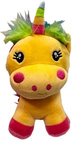 Unikornis Yellow plüss figura 16 cm