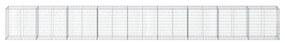 horganyzott vas gabion kosár fedéllel 900 x 50 x 100 cm