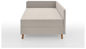 Bézs kárpitozott egyszemélyes ágy tárolóhellyel 120x200 cm Cabana – Meise Möbel