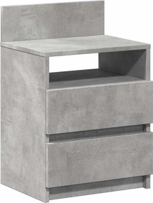 vidaXL betonszürke éjjeliszekrény 2 fiókkal 40x33x60 cm