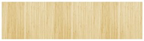 négyszögletű világos természetes bambusz szőnyeg 80 x 300 cm