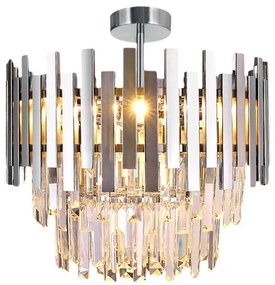 MILAGRO ML8809 ASPEN Kristály Mennyezeti Lámpa Ezüst E14 IP20