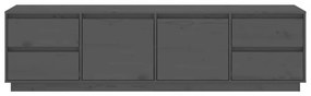 szürke tömör fenyőfa TV-szekrény 176 x 37 x 47,5 cm