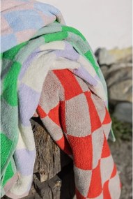 Narancssárga-bézs frottír bio pamut fürdőlepedő 70x133 cm Retro – Mette Ditmer Denmark