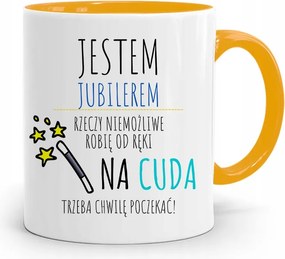 Ékszerésznek Sárga Bögre A Csodákra Várni Kell fényképes nyomtatással