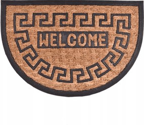 Lábtörlő ajtóhoz 60x40 cm gumi, kókusz Panama Félkör Alakú Welcome