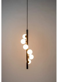 Fekete-fehér dimmelhető függőlámpa üveg búrával ø 28 cm Monica – White Label