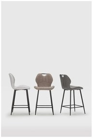 Szürke bárszék szett 2 db-os (ülésmagasság 65 cm) Muli – Marckeric
