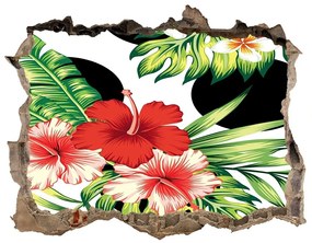 3d lyuk fal dekoráció Hawaii virágok nd-k-90696840