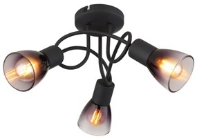 Globo 54312-3D - Felületre szerelhető csillár SATELLA 3xE14/25W/230V fekete