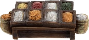 Betlehem DekorĂĄciĂł 'fƱszertartĂł ĂllvĂĄny' 13,5cm hosszĂș 8-11cm-es figurĂĄkhoz