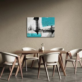Kép - Türkiz absztrakció (70x50 cm)