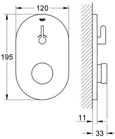 GROHE 36321000 - Önzáró zuhanycsaptelep EUROSMART COSMOPOLITAN T króm