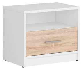 Éjjeliszekrény Nepo Plus 3 (fehér + szonoma tölgy) . 1098273