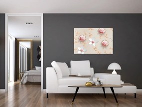 Kép - rózsa virágok (90x60 cm)