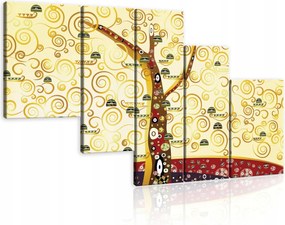 Vászonkép 170x100 Az élet fája Klimt Szimbolizmus arany spirál fali dekoráció