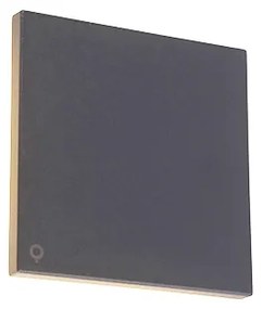 Design fali lámpa szürke alumínium 15 cm LED-del 9W - Skyf