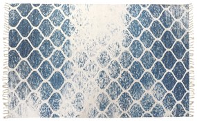Kék fehér koptatott vintage szőnyeg 160x230 cm