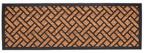 Szőtt mintás kókuszrost és gumi lábtörlő, 120 x 40 cm