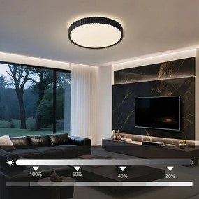 Brilagi - LED dimmelhető mennyezeti lámpa CORVO LED/54W/230V 3000-6000K fekete, átmérő 40 cm + távirányító