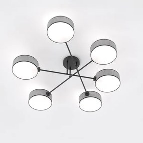 Felületre szerelhető csillár MAGA 6xE14/10W/230V szürke