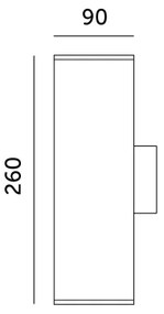 Kültéri fali lámpa 2xGU10/35W/230V IP54 szögletes fekete